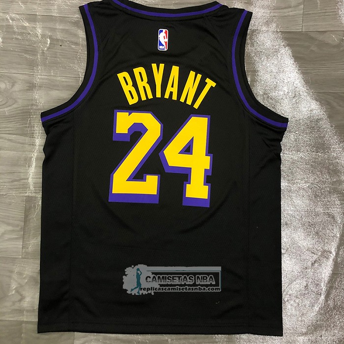 Camiseta Los Angeles Lakers Kobe Bryant NO 24 Ciudad 2019-20 Negro